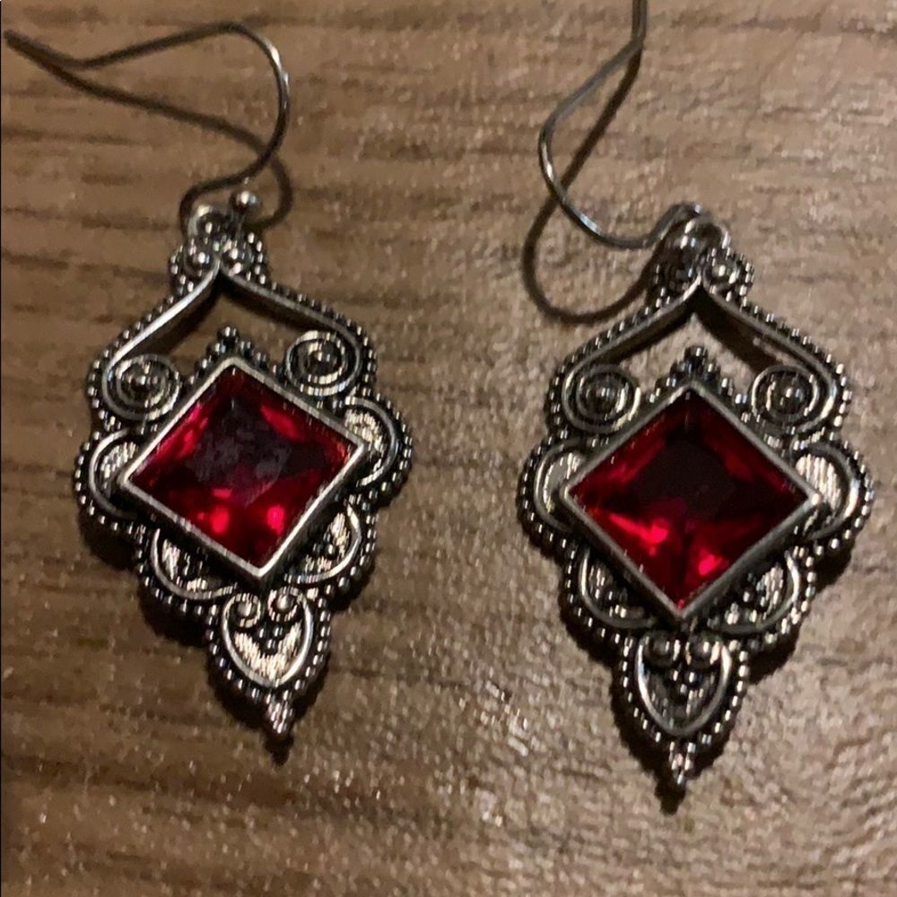 Beautiful Silvertone earrings  